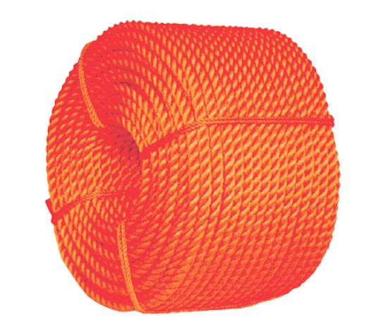 橙色三股聚乙烯PE塑料绳