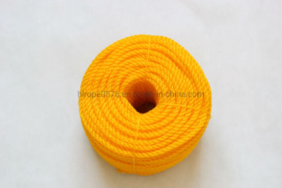 6mm 橙色 PE3-Strand Rope in Roll, Coil, Twine, 3--Strand PE, PP Twisted Rope