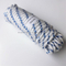 白色和蓝色10mmx15m重型编织聚丙烯绳PP船绳帆船野营晾衣绳固定线
