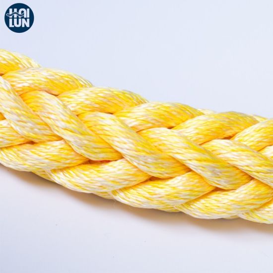 高强度3/8/12股PP聚丙烯涤纶绳索，用于系泊和航海