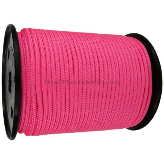 6mm霓虹粉色编织聚丙烯涤纶多芯