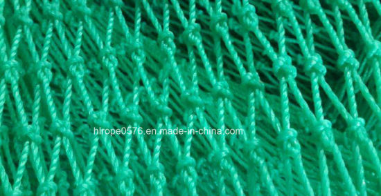 聚乙烯扭曲绿色打结或无节的鱼网