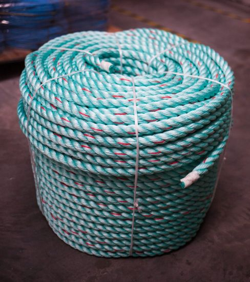 8mm 绿色带红色斑点 Polysteel 绳（220m 线圈）