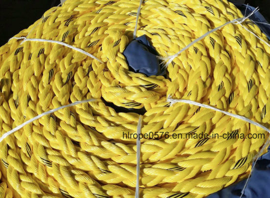 88mm 8股聚丙烯黄色标记线黑绳缆绳